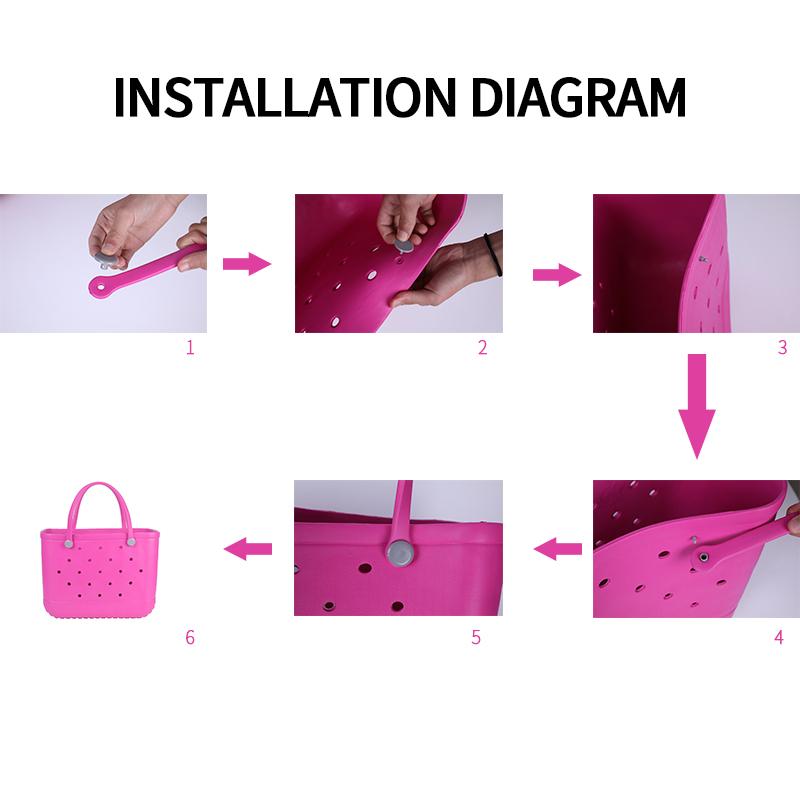 Party Favor Fashion Beach Bags Leopard Solid Color Summer Eva Basket Women Capacity Bag Totes Drop