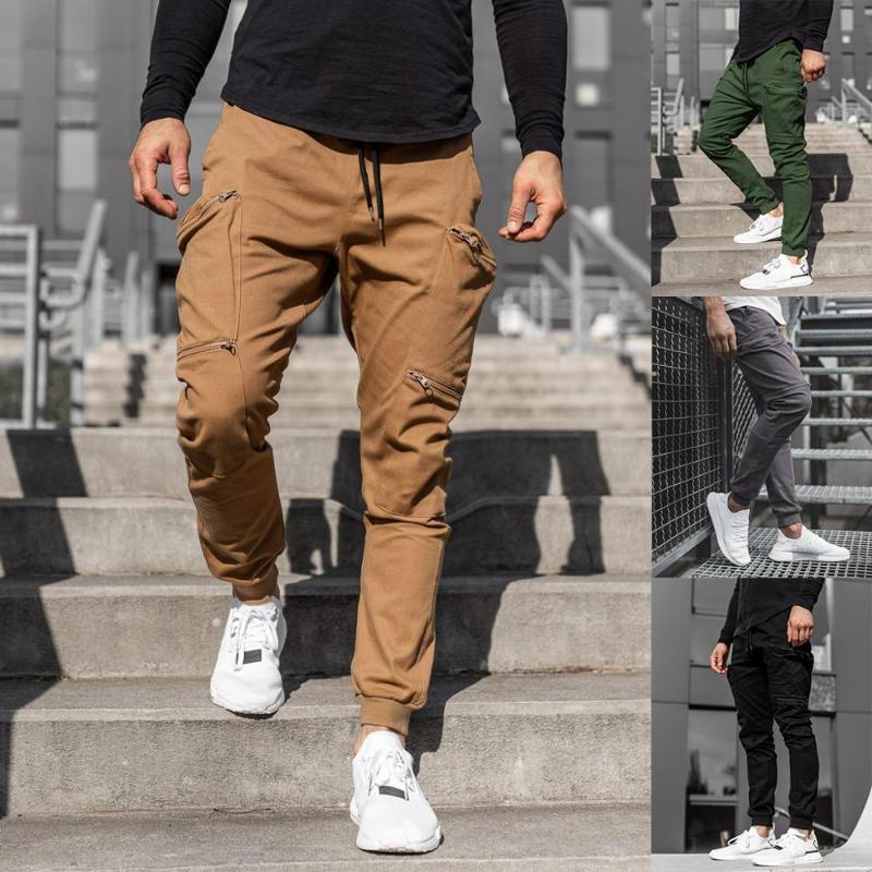 Men Pants Fashion Jogger Fitness Bodybuilding Gyms For Runners Clothing Autumn Sweatpants Size 3XL Mid Men's