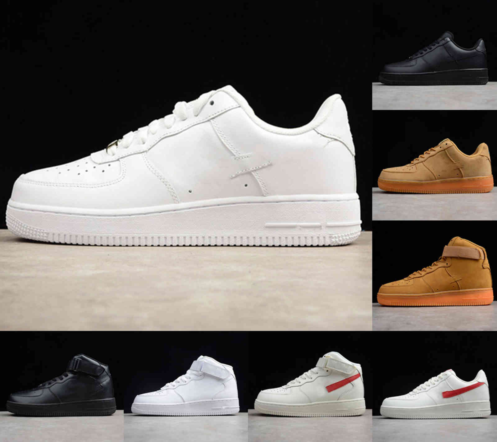 Wholesale Designers Outdoor FORCES Men Low Skateboard Shoes Cheap One Unisex 1 Knit Euro Airs High Women All White Triple Black Wheat Red
Wholesale Designers Outdoor FORCES Men Low Skateboard Shoes Cheap One Unisex 1 Knit Euro Airs High Women All White Triple Black Wheat Red