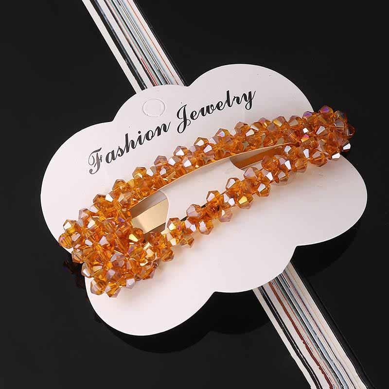 2021 Fashion Wedding Rhinestone Hair Clips Crystal Hairclip Metal Ponytail Holder Hairpins BB Hairgrip For Women Girls Hair Accessories