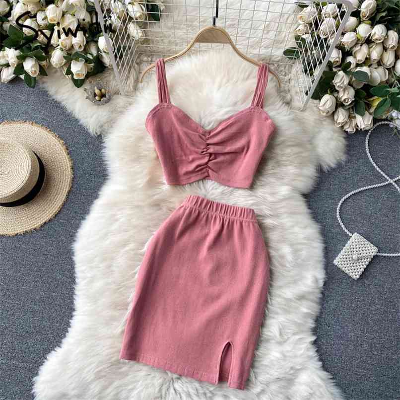 2 Piece Skirts Sets Women Summer Sexy Backless Short Spaghetti Strap Tops and Elastic Waist Mini Skirt Pink Black 210607, Dark grey
2 Piece Skirts Sets Women Summer Sexy Backless Short Spaghetti Strap Tops and Elastic Waist Mini Skirt Pink Black 210607, Dark grey