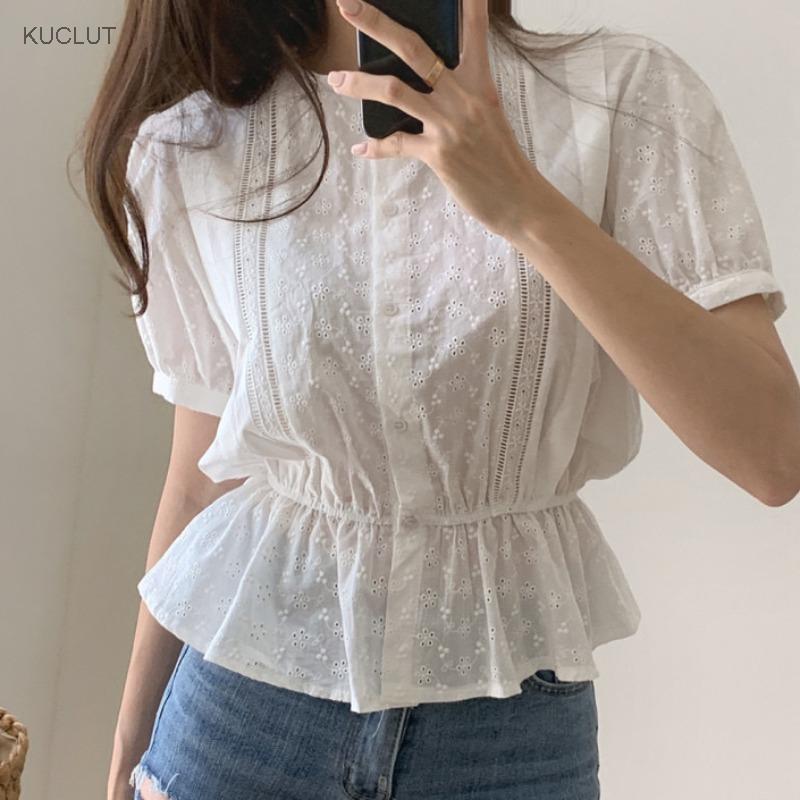Women' Blouses & Shirts Shirt Female Summer Sweet Round Neck Close Waist Show Thin Jacquard Bubble Sleeve Minority Short Fairy Model White
Women' Blouses & Shirts Shirt Female Summer Sweet Round Neck Close Waist Show Thin Jacquard Bubble Sleeve Minority Short Fairy Model White