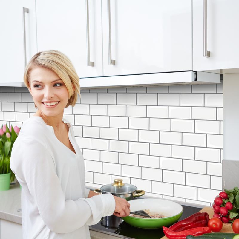 Wall Stickers MORCART Peel And Stick Tiles Backsplash Home Decor Self Adhesive Tile White Wallpaper For Kitchen Bathroom Room 1PCS
Wall Stickers MORCART Peel And Stick Tiles Backsplash Home Decor Self Adhesive Tile White Wallpaper For Kitchen Bathroom Room 1PCS