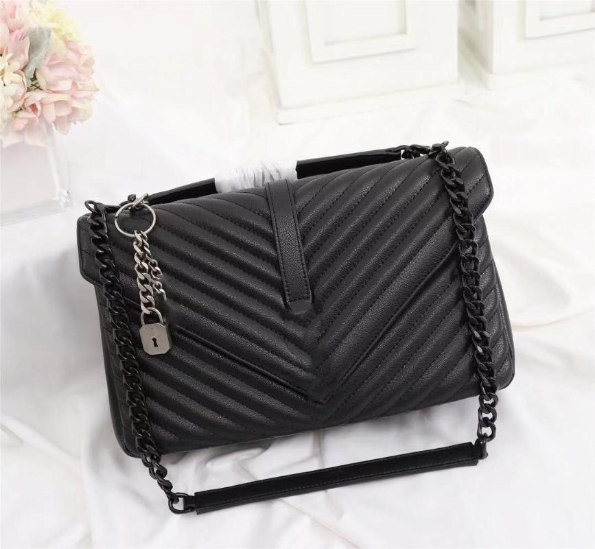 Purses Tote High-quality Real Leather 26612 Lady's Handbag Gold Silver Chains Single Shoulder Oblique Bag 32CM Cross Body, Green gold
Purses Tote High-quality Real Leather 26612 Lady's Handbag Gold Silver Chains Single Shoulder Oblique Bag 32CM Cross Body, Green gold