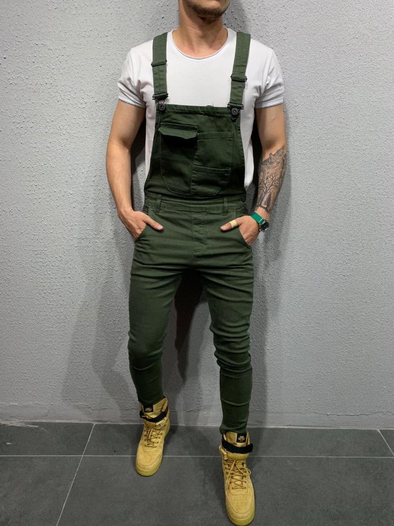 Jeans Trousers Overalls 6 Colors Fashionable Men Suspenders Denim Brand Hip Hop Fashion Jumpsuit Men's