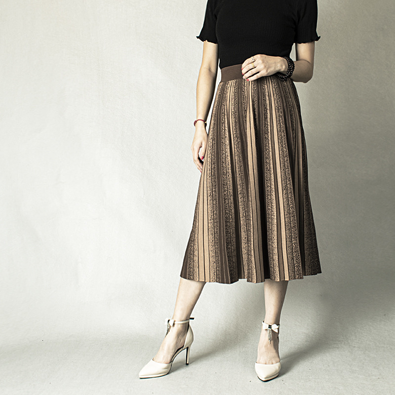Skirts Casual Skirt Spring Knitting Women High Waist A-Line Pleated Gradient Color Jupe Femme Saia Streetwear LFUJ, Camel
Skirts Casual Skirt Spring Knitting Women High Waist A-Line Pleated Gradient Color Jupe Femme Saia Streetwear LFUJ, Camel