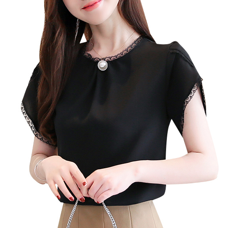 Solid Short Sleeve White Pink Shirt Fashion Women Tops and Blouses Blusas Mujer De Moda Summer Clothes 9538 210506