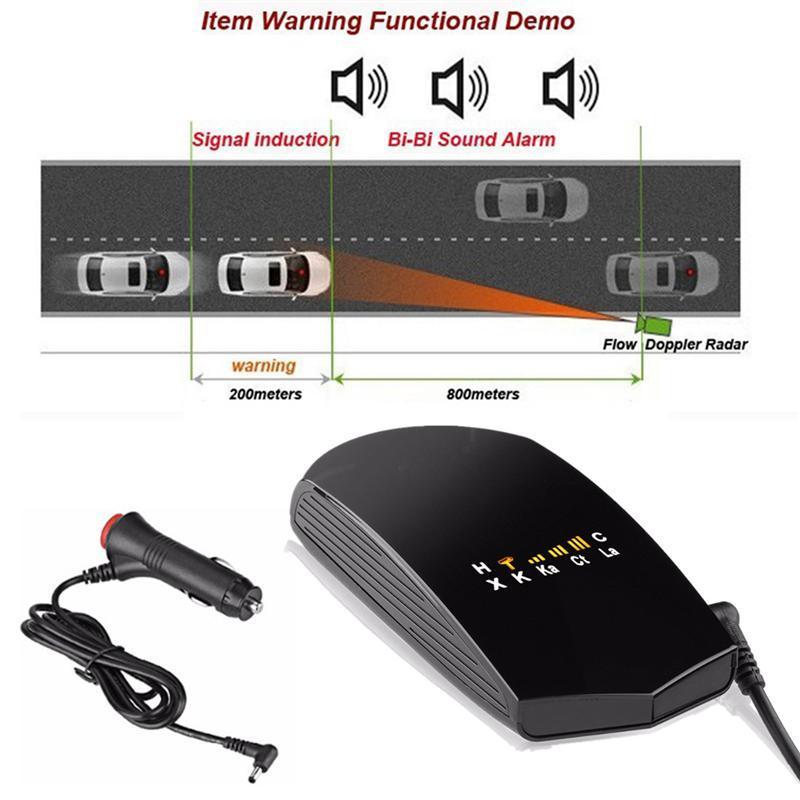 V3 360 Full-band Scanning Radar Detector Tool LED Display Car GPS Laser Speed Camera Detectors Tools Russian & English