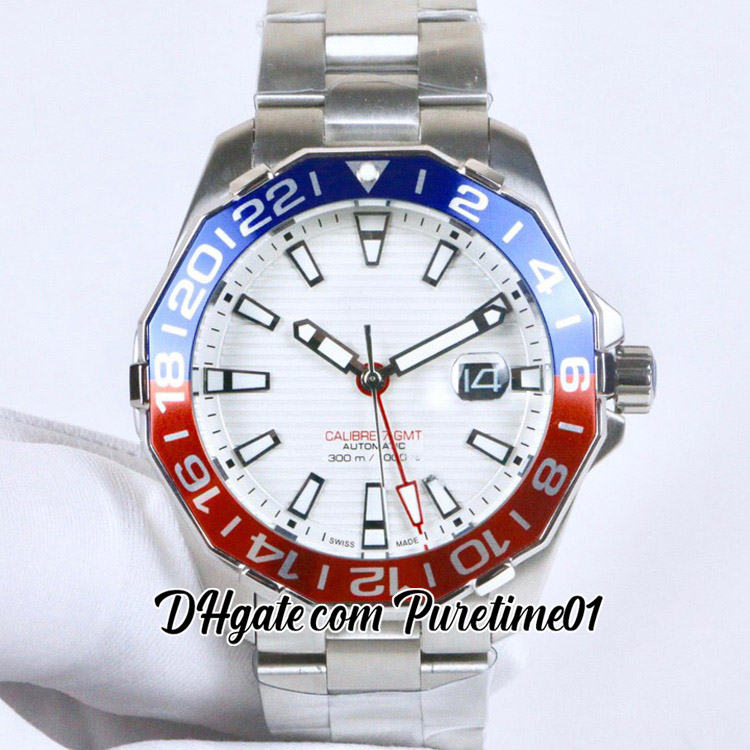 GMT A21J Automatic Mens Watch 41mm Pepsi Ceramics Bezel White Texture Dial Stainless Steel Bracelet Watches Puretime01 Z23b2, Customized waterproof service
GMT A21J Automatic Mens Watch 41mm Pepsi Ceramics Bezel White Texture Dial Stainless Steel Bracelet Watches Puretime01 Z23b2, Customized waterproof service