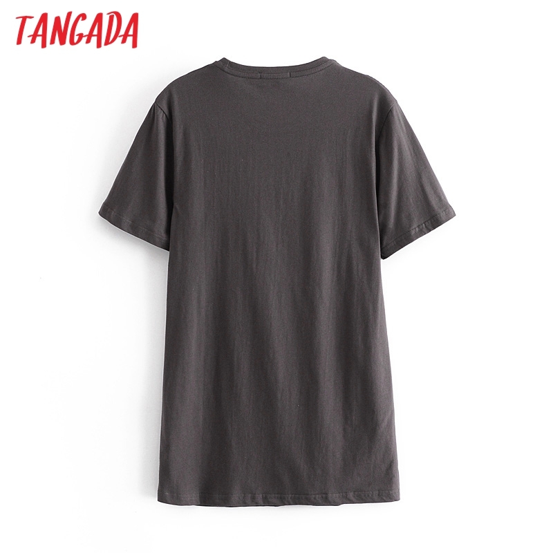 Women Vintage Skull Print Long Cotton T Shirt Summer Short Sleeve O Neck Tees Ladies Casual Top 4D09 210416