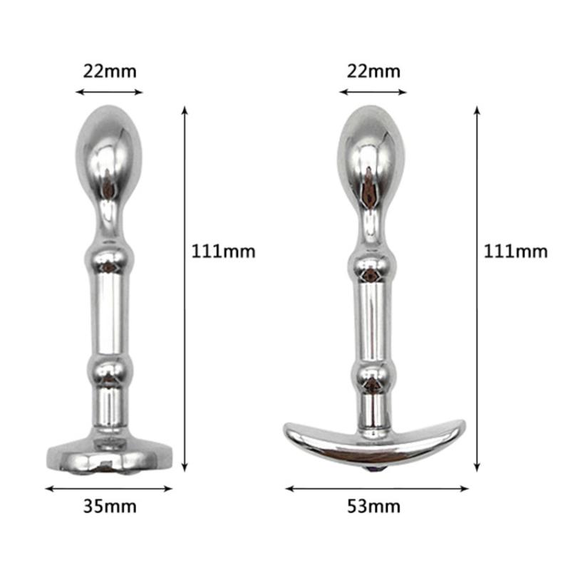 Sex Toys For Couples 1pcs Aluminum Alloy Base Anal BuPlug Colored Crystal With Jewelry Birth Stone Butt-Anal-Play Jewel