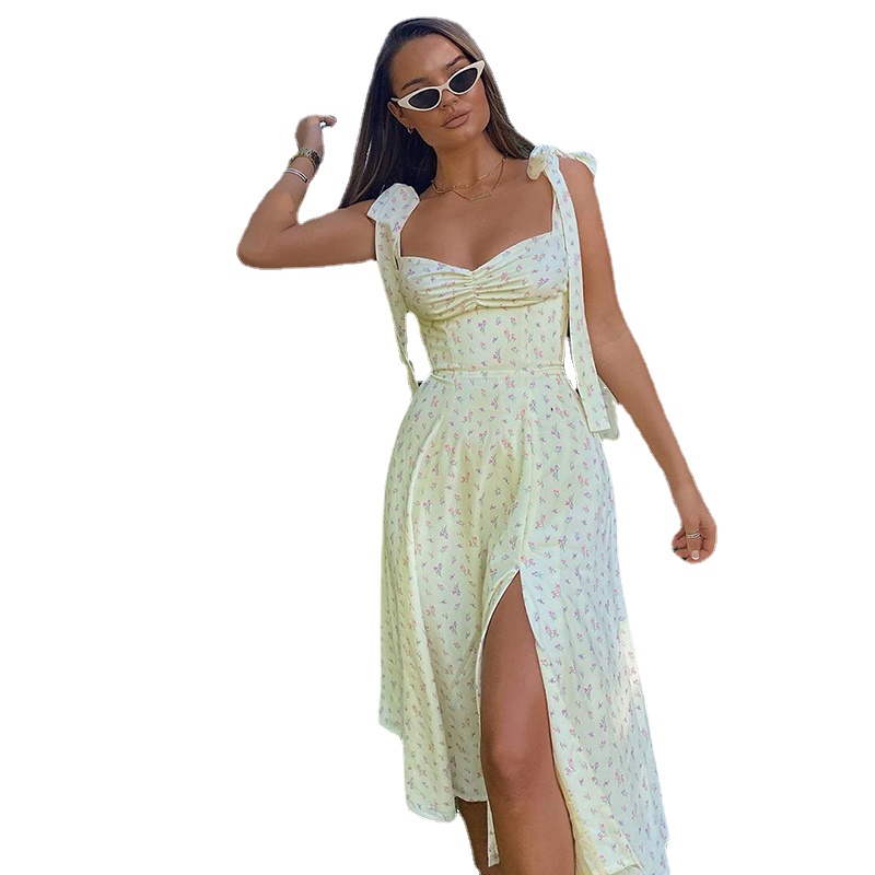NewAsia Yellow Print Party Dress Women Summer Sleeveless Tie Up Bow Strap Elegant Midi Dresses Casual Sexy Side Split Floral Dress, White
NewAsia Yellow Print Party Dress Women Summer Sleeveless Tie Up Bow Strap Elegant Midi Dresses Casual Sexy Side Split Floral Dress, White