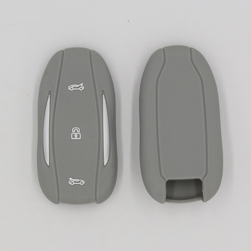 Silicone Rubber Car Key Case Ring For Tesla Model 3 S X Y Remote Keyless Fob Shell Cover Protector Auto Accessories