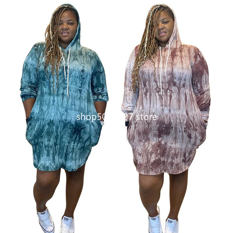 Women Fall Clothing Long Sleeve Dresses With Pocket Streetwear Hoodie Loose Tie Dye Dress Plus Size Wholesale Drop Casual, Blue
Women Fall Clothing Long Sleeve Dresses With Pocket Streetwear Hoodie Loose Tie Dye Dress Plus Size Wholesale Drop Casual, Blue