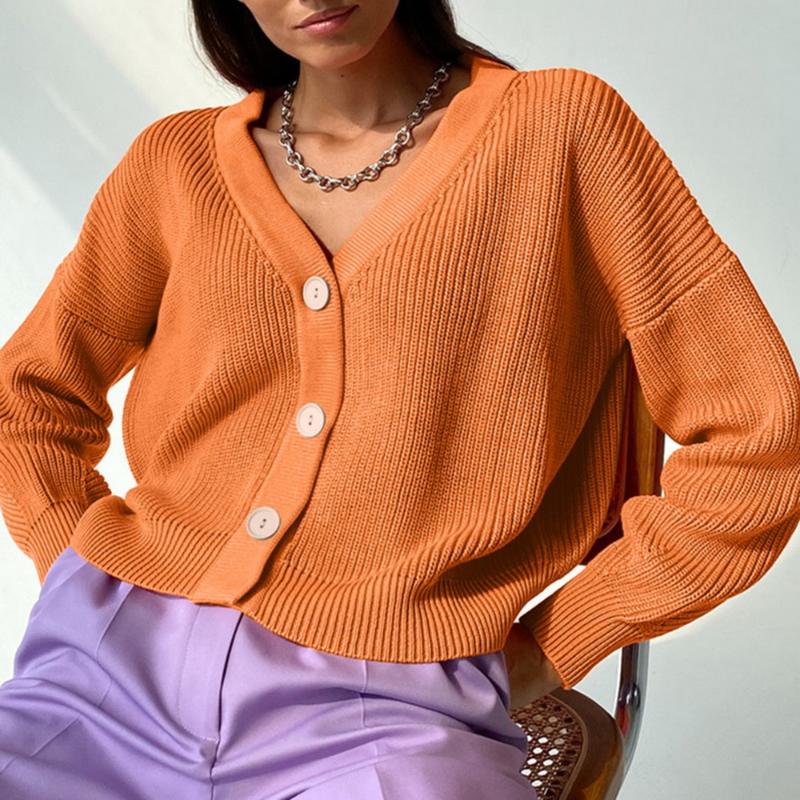 Women's Knits & Tees Casual V-neck Knitted Loose Cardigan Women Buttons Lantern Sleeve Sweaters Female Basic White Autumn Winter Tops
Women's Knits & Tees Casual V-neck Knitted Loose Cardigan Women Buttons Lantern Sleeve Sweaters Female Basic White Autumn Winter Tops