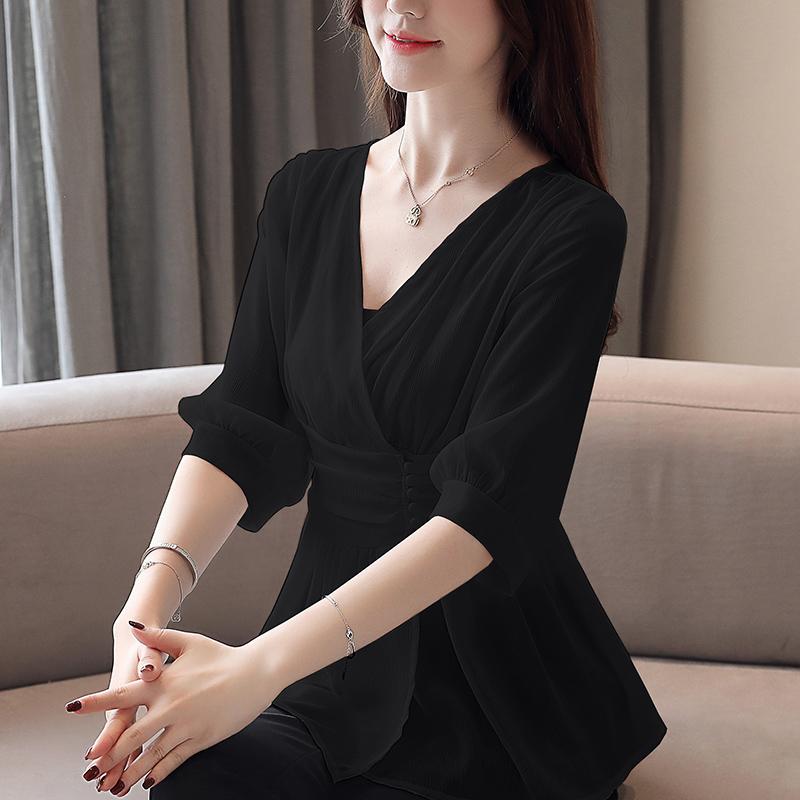 Women's Blouses & Shirts Blusas Summer V-neck Women Tops And Blouse Plus Size Cardigan Chiffon Lady Short Sleeve Long 9207, White
Women's Blouses & Shirts Blusas Summer V-neck Women Tops And Blouse Plus Size Cardigan Chiffon Lady Short Sleeve Long 9207, White