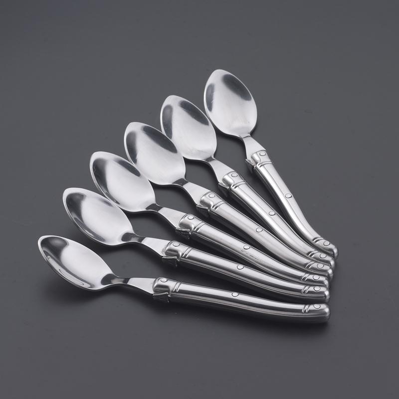 6&#039;&#039; 15cm Stainless Steel Laguiole Style Teaspoon Hollow Handle Mini Coffee Spoon Small Dessert Tea Spoons Silver Dinnerware Set от DHgate WW