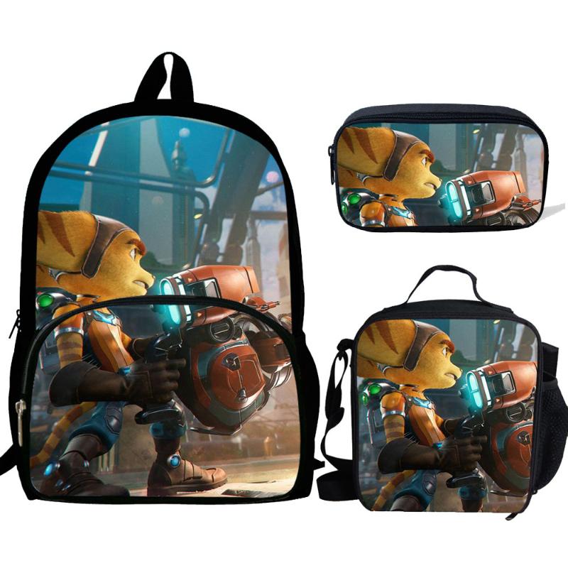 3Pcs/Set Fashion 3D Printing Ratche& Clankr Print Teenagers Girls&Boys School Backpacks Movie Kids Baby Book Bags
3Pcs/Set Fashion 3D Printing Ratche& Clankr Print Teenagers Girls&Boys School Backpacks Movie Kids Baby Book Bags