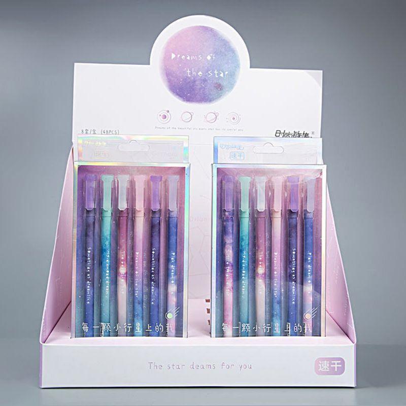 Gel Pens Korean Style Night Starry Sky Print Speed Dry Set Pen Fashion Pull Cap 6 Sticks Black Signature Creative Stationery
Gel Pens Korean Style Night Starry Sky Print Speed Dry Set Pen Fashion Pull Cap 6 Sticks Black Signature Creative Stationery