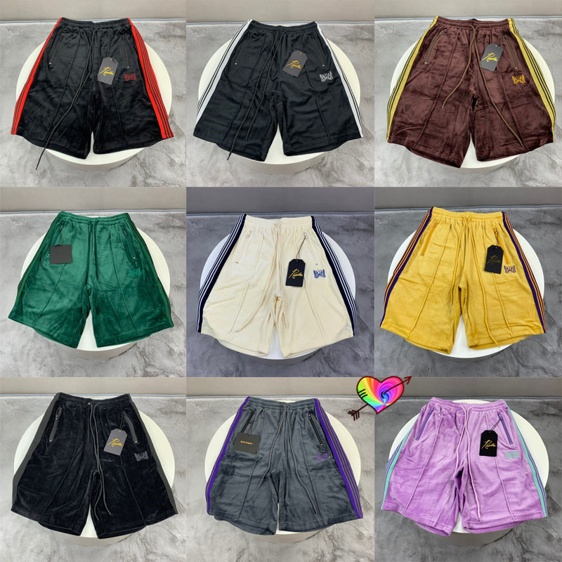 Casual Embroidery Shorts Real Pictures Needles Men Women 1:1 High Quality Track Striped Velvet Breeches, Green
Casual Embroidery Shorts Real Pictures Needles Men Women 1:1 High Quality Track Striped Velvet Breeches, Green
