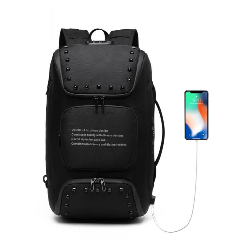 Backpack Business USB Waterproof Oxford Cloth Men's Multi-Function Anti-Theft Computer Travel, Black
Backpack Business USB Waterproof Oxford Cloth Men's Multi-Function Anti-Theft Computer Travel, Black