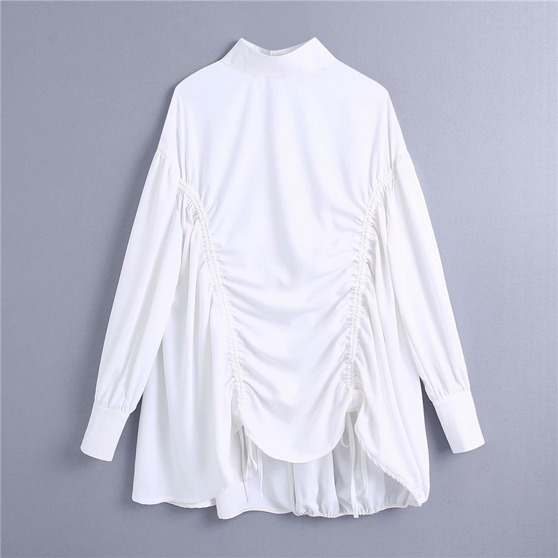 Elegant Women Sweet Solid O-Neck Dress Fashion Ladies Loose Mini Vestidos Streetwear Female Chic Draped Dresses 210430