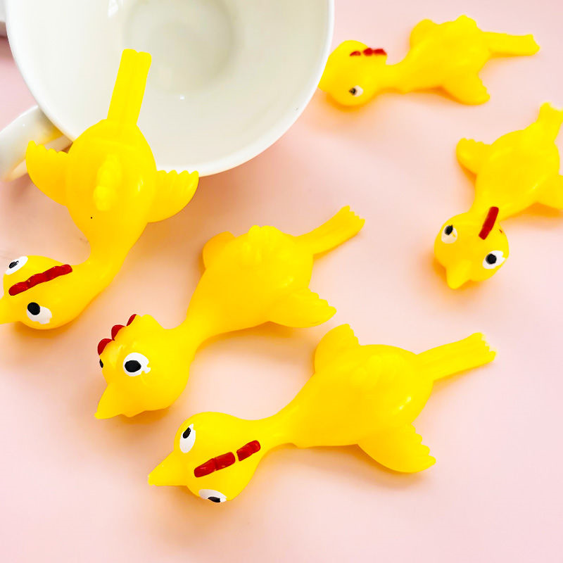 Finger Catapult Turkey Ejection Chicken Decompression Artifact Stick Wall Creative Vent Creative Trick Toy Five In A bag