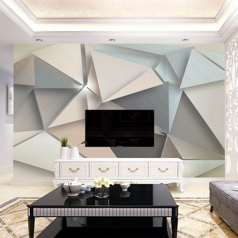 Custom Photo Paper 3D walklpaper Modern TV Background Living Room Bedroom Abstract Art Mural Geometric Wall Covering Wallpaper