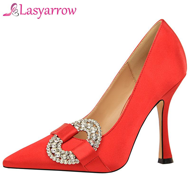 Dress Shoes Lasyarrow Woman High Heel Women Sexy Pointed Toe Party Wedding Zapatos De Mujer Ladies Sapato Feminino Crystal, Black
Dress Shoes Lasyarrow Woman High Heel Women Sexy Pointed Toe Party Wedding Zapatos De Mujer Ladies Sapato Feminino Crystal, Black