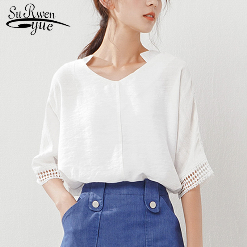 fashion women tops simple summer blouse shirt v-neck clothing white loose casual hollow shirts 0584 40 210521
fashion women tops simple summer blouse shirt v-neck clothing white loose casual hollow shirts 0584 40 210521