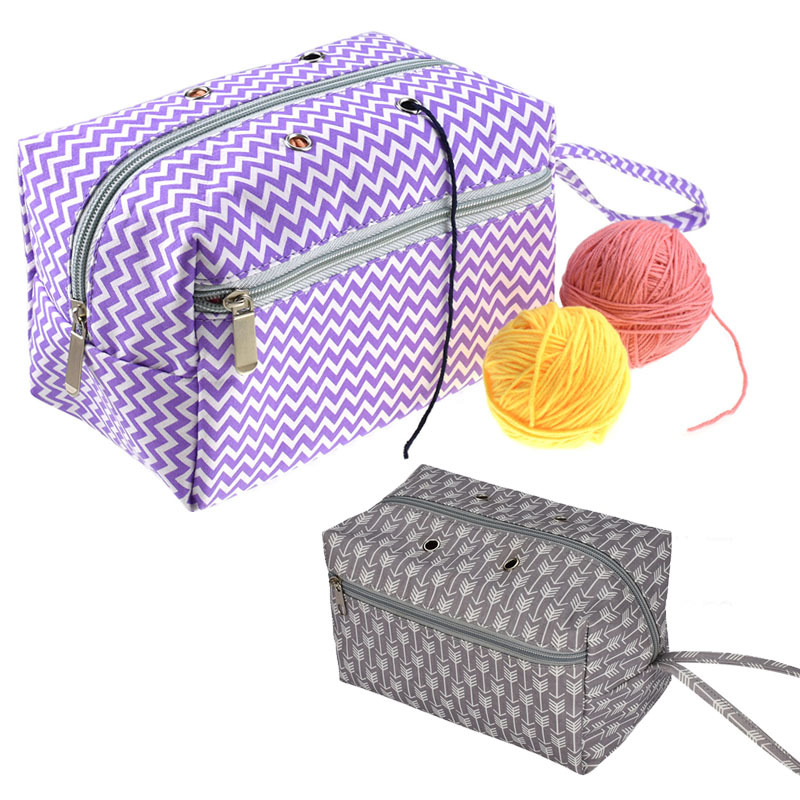 DIY sewing Crocheting Knitting Organizer 2 Sizes Yarn Storage Organizer With Divider Portable handmade sewing supplies storage