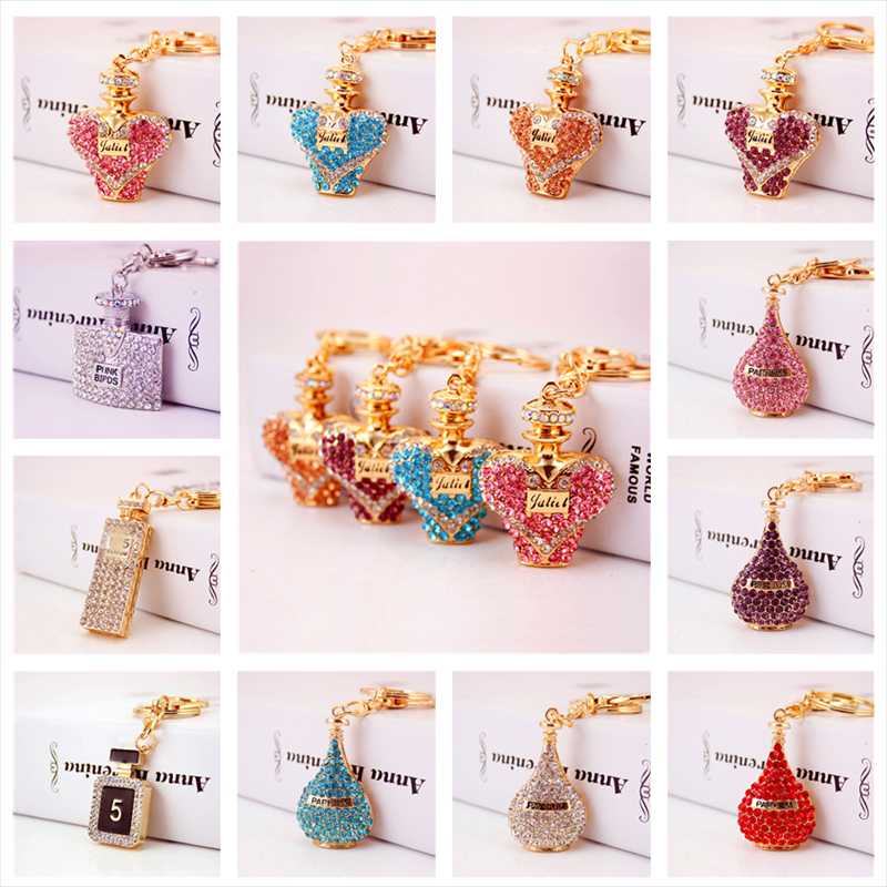 Keychains Wholesale Perfume Bottle Keychain Women Bag Charm Crystal Rhinestone Keyring For Handbag Pendant Jewelry Key Chains
Keychains Wholesale Perfume Bottle Keychain Women Bag Charm Crystal Rhinestone Keyring For Handbag Pendant Jewelry Key Chains