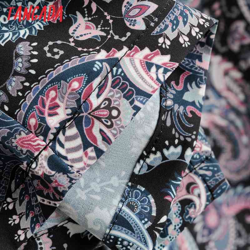 Women Retro Floral Print Long Trousers Vintage Style Strethy Waist Lady Pants Pantalon 169 210416