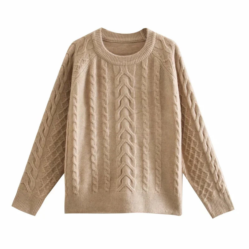Women Solid Color Simplicity Twisted Flower Sweater Female Round Neck Long Sleeve Pullover Chic Top 210520, As picture
Women Solid Color Simplicity Twisted Flower Sweater Female Round Neck Long Sleeve Pullover Chic Top 210520, As picture