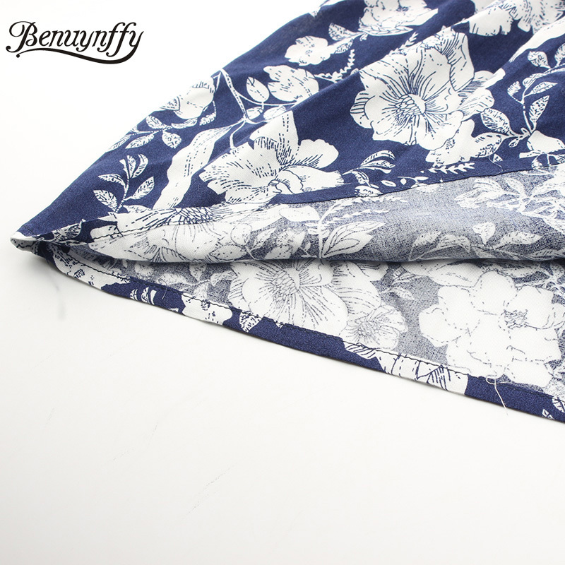 Women's V-neck Floral Print Tie Waist Elegant Swing Dresses Summer Vacation Casual Women Short Sleeve Dress 210510