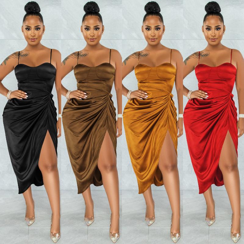 Casual Dresses Women Spaghetti Strap Sweetheart Neck Ruched Side Slit Dress Spring Winter Sexy Club Party Night Irregular, Black;gray
Casual Dresses Women Spaghetti Strap Sweetheart Neck Ruched Side Slit Dress Spring Winter Sexy Club Party Night Irregular, Black;gray