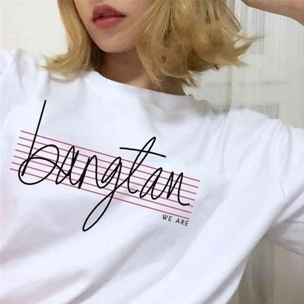 Korean Kpop Bangtan Jungkook T-shirt Women Fashion Bangtan Boys No more Dream Unisex Merch top tees Women Clothing 210406