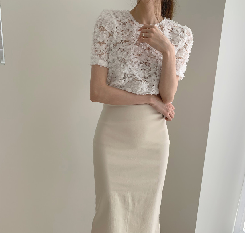 Stylish Chic Gentle Light Sexy Lace Petals Summer Short Sleeves Femme Pullovers All Match Blouses Streetwear Tops 210421