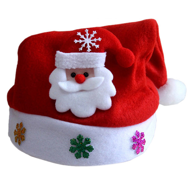 Wholesale High Quality Festival Adult Children Red lti Size Christmas Decoration Ornaments Santa Claus Hat Free shipping
