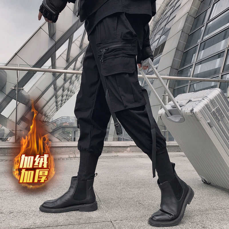 Black Cargo Pants Joggers Men Harajuku Swag Streetwear Military Techwear Mens Clothing Japanese Style Pencil Casual Trousers Y0927, 12
Black Cargo Pants Joggers Men Harajuku Swag Streetwear Military Techwear Mens Clothing Japanese Style Pencil Casual Trousers Y0927, 12
