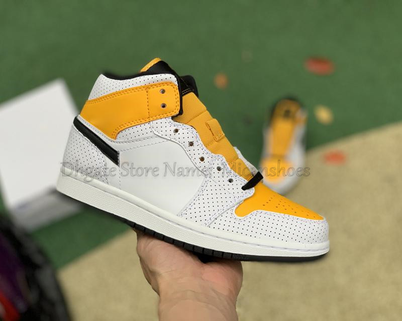 1s Mid Cut Jumpman Basketball Shoes Laser Orange Men Women yellow/white/black toes Outdoor Leisure Sports Running Sneakers, White;red
1s Mid Cut Jumpman Basketball Shoes Laser Orange Men Women yellow/white/black toes Outdoor Leisure Sports Running Sneakers, White;red