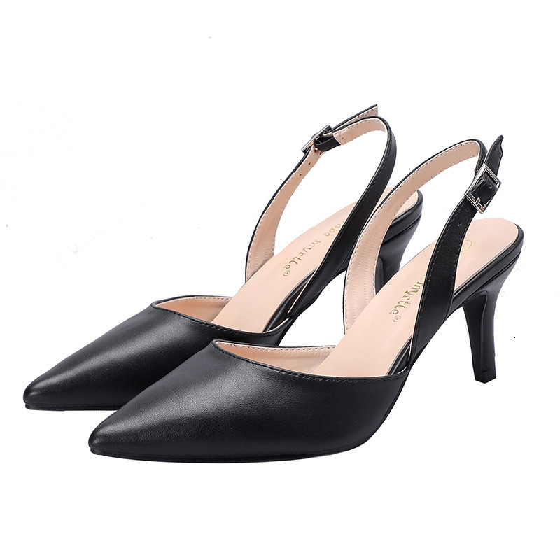 Sandals summer sandals Korean fashion pointed thin high heeled with one button back empty female 1IH5, 1# shoe box
Sandals summer sandals Korean fashion pointed thin high heeled with one button back empty female 1IH5, 1# shoe box