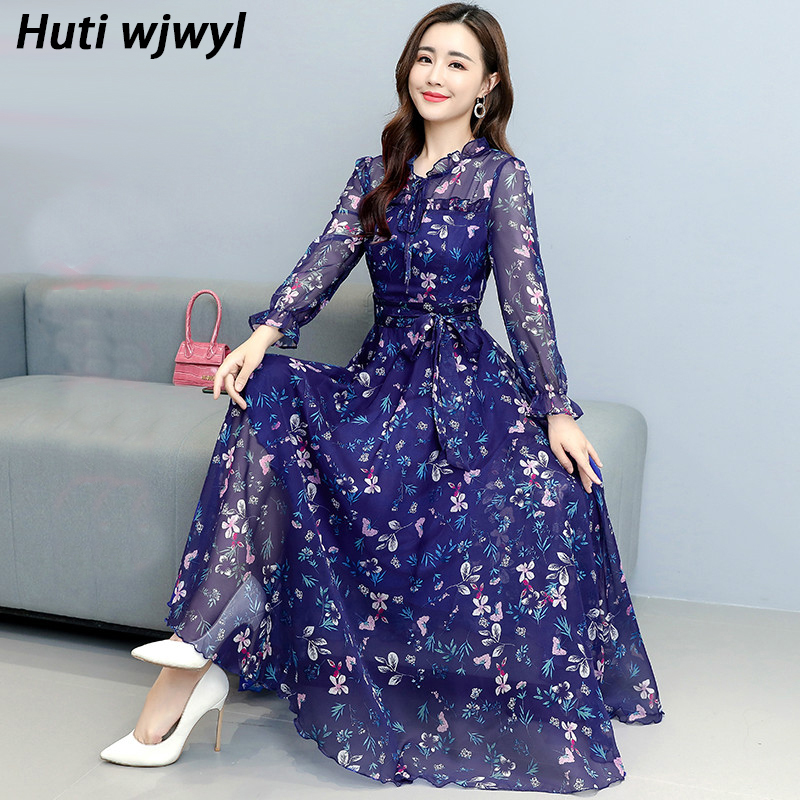 2021 autumn winter floral chiffon vintage midi dress plus size boho beach maxi dresses women bodycon party casual black vestidos, Black;gray
2021 autumn winter floral chiffon vintage midi dress plus size boho beach maxi dresses women bodycon party casual black vestidos, Black;gray