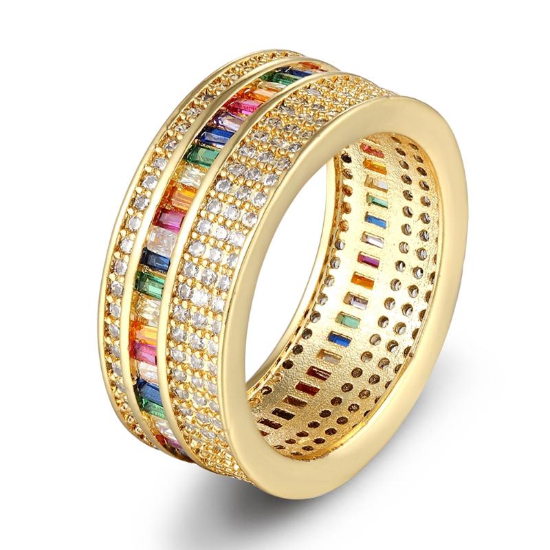 Cluster Rings Luxury Boho Rainbow Cubic Zirconia Ring For Girlfriend Charm Gold Color Copper CZ Crystal Women Engagement Wedding Jewelry
Cluster Rings Luxury Boho Rainbow Cubic Zirconia Ring For Girlfriend Charm Gold Color Copper CZ Crystal Women Engagement Wedding Jewelry