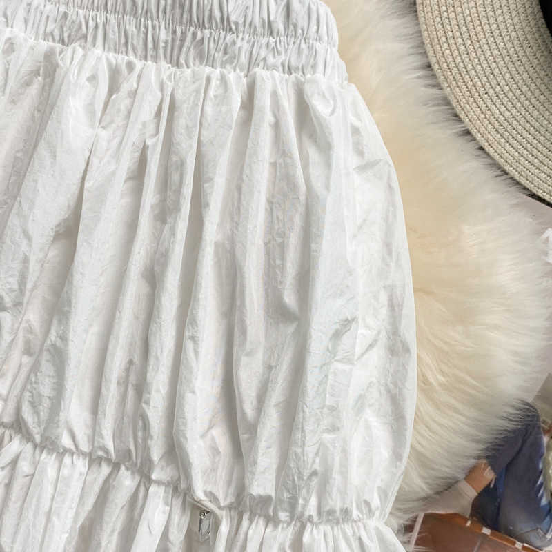 Summer Sweet Diamonds Flowers Skirt High Waist A-line Irregular Mini Woman Korean Mujer Faldas 6J423 210603