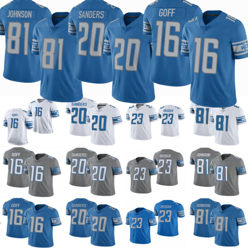 16 Jared Goff Jersey Men Youth Women 20 Barry Sanders 23 Jeff Okudah 81 Johnson 32 D'Andre Swift 88 T.J. Hockenson Football Jerseys blue, Color
16 Jared Goff Jersey Men Youth Women 20 Barry Sanders 23 Jeff Okudah 81 Johnson 32 D'Andre Swift 88 T.J. Hockenson Football Jerseys blue, Color