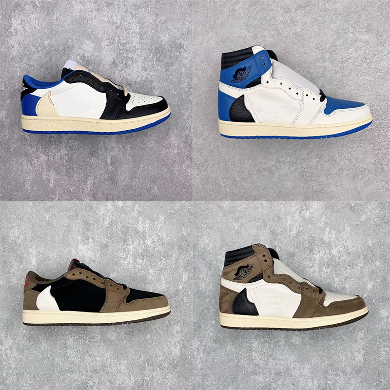 Authentic 1 Travis Scotts Fragment Retro Man Basketball Shoes Cactus Jack High Low OG 1s SP TS Military Blue Sports Sneakers Mens Sport Trainers With Box DH3227-105
Authentic 1 Travis Scotts Fragment Retro Man Basketball Shoes Cactus Jack High Low OG 1s SP TS Military Blue Sports Sneakers Mens Sport Trainers With Box DH3227-105