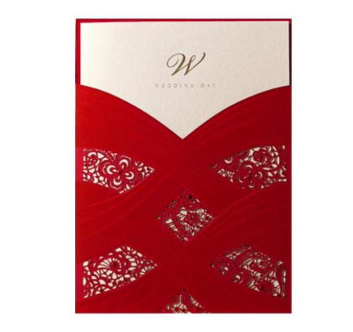 2021 Elegant White Ribbon Golden Shiny Dots Wedding Invitations Cards, By Wishmade,