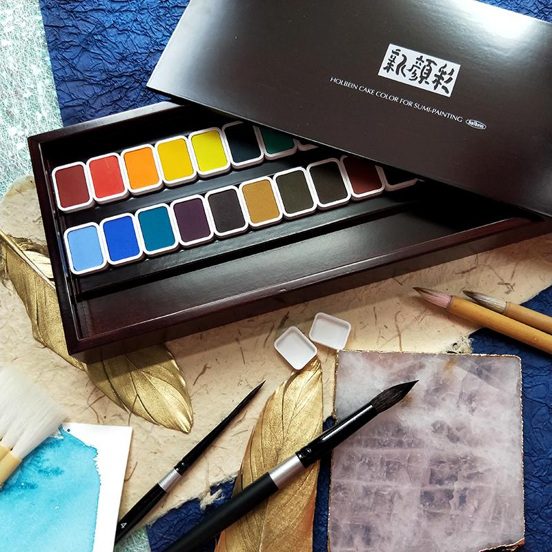 Japan Original Holbein Color 28 Set Solid Watercolor Paint Art Supplies Gift Sets от DHgate WW