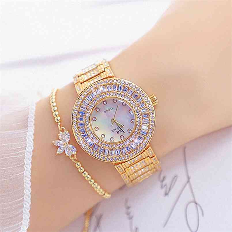 Big Dial Full Diamond Watches For Woman Famous Brand Crystal Female Gold Wristwatch With Bracelet Unique Ladies Clock 210707, Rose add bracelet
Big Dial Full Diamond Watches For Woman Famous Brand Crystal Female Gold Wristwatch With Bracelet Unique Ladies Clock 210707, Rose add bracelet